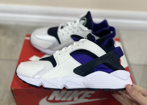 Nike Air Huarache White Purple Casual Shoes Sneakers Womens Size US 8.5 New ✅ - Picture 7 of 14