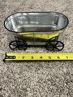Galvanized Metal Wagon Figural Home Decor Display 7.5" x 4" & 3.5" Tall — photo 2
