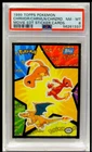 Pokemon Topps Movie Edition Sticker Charmander, Chameleon & Charizard PSA 8
