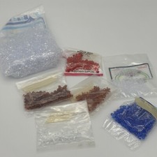 Vintage PROPELLER BEADS Lot Blue Red Brown Clear