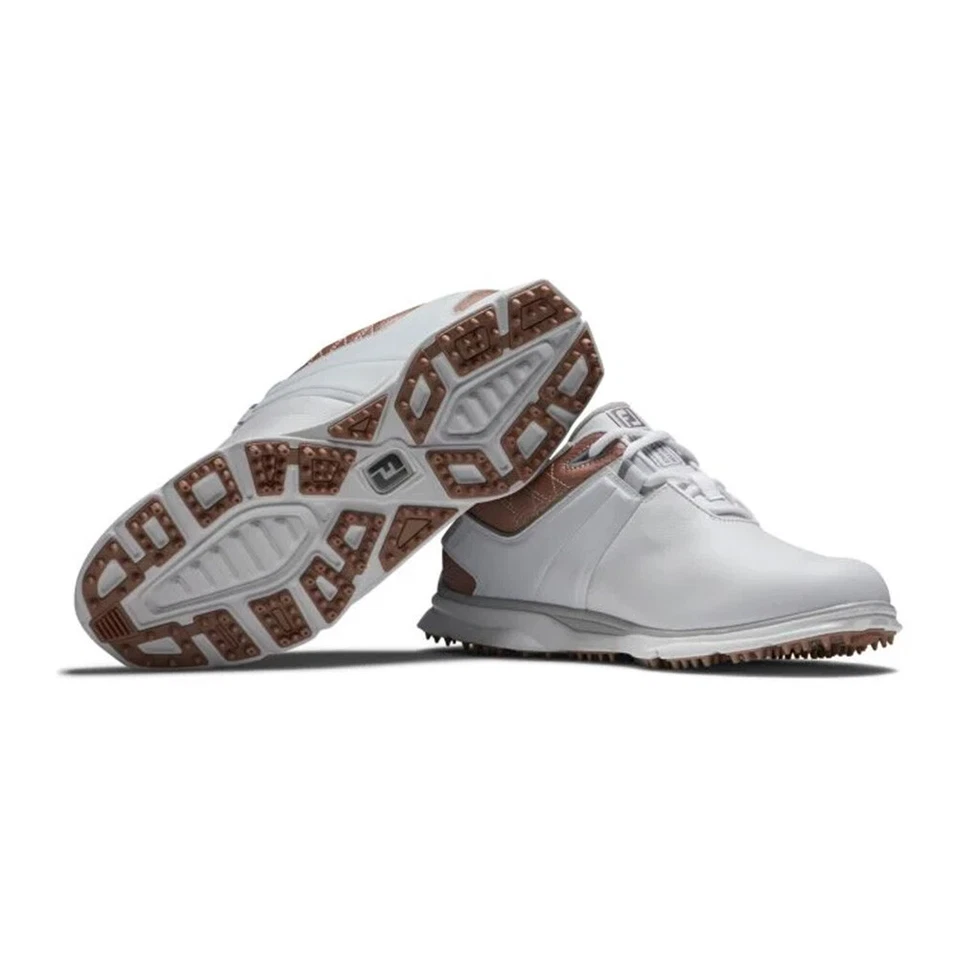 FootJoy Women's Pro SL Golf Shoes - 98140 White/Rose Gold - Image 2 of 4