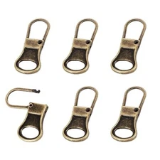 6pcs Zipper Pull Replacement, Detachable Small Zipper Pulls Zipper Head Zipper 
