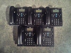 Lot of 5 Cisco CP-6941 Slimline Unified VOIP IP Business Office Phone Handset
