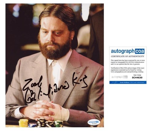 Zach Galifianakis "The Hangover" AUTOGRAPH Signed 'Alan' 8x10 Photo B ACOA