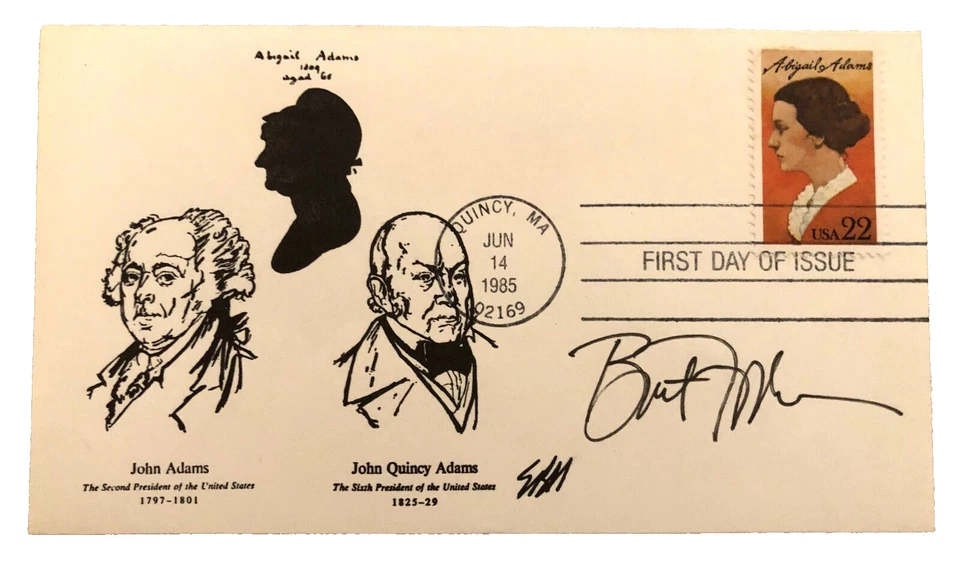 8 First Day Issue ABIGAIL ADAMS Complete Set June 14, 1985~Signed Stamped Covers - Image 4 of 4