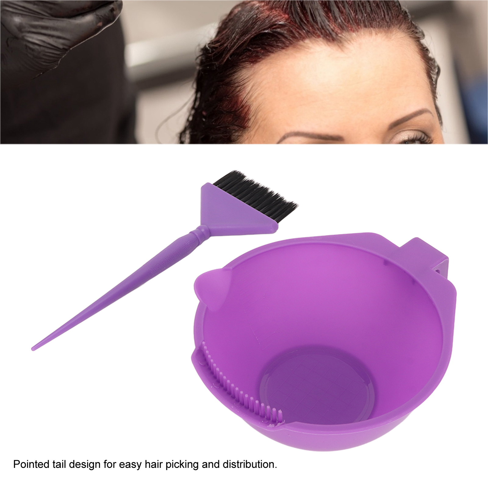 2Pcs Hair Dye Brush Bowl DIY Color Hair Coloring Styling Tool Kit Set