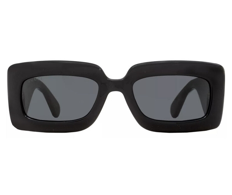 Gucci Marmont Sunglasses GG0811S 811 001 Black Gold Grey Lens Women