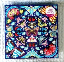 KALEIDO BUTTERFLIES Blue Red Pink Puzzle 500 Piece 20 x 20 Galison Puzzle NEW