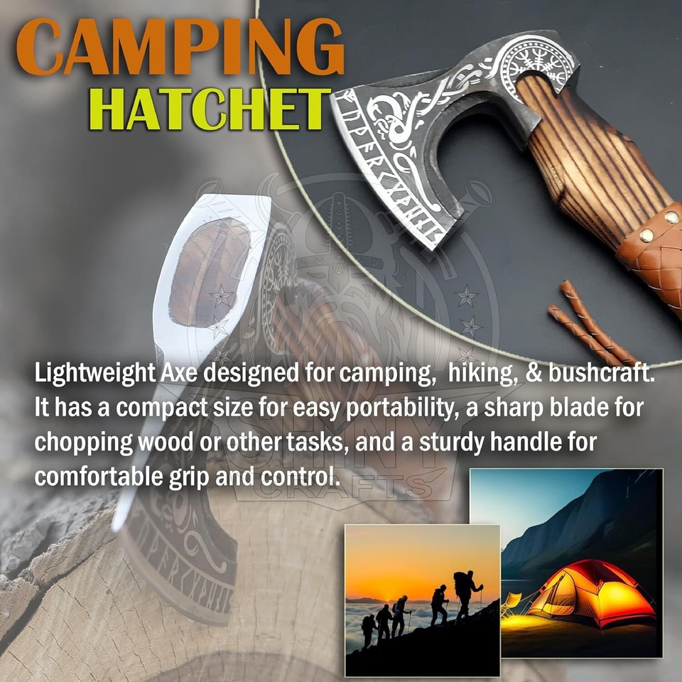 Axe Handmade Viking Axe Hatchet Nordic Battle Axe eBay