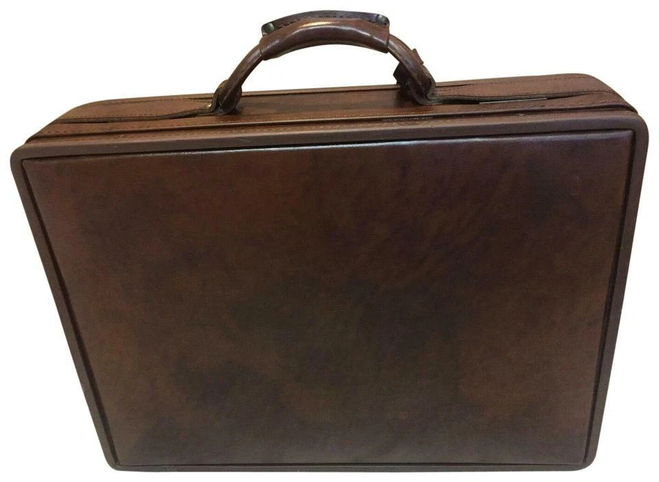HARTMANN Vintage CEO Presidential Briefcase Brown LEATHER 18