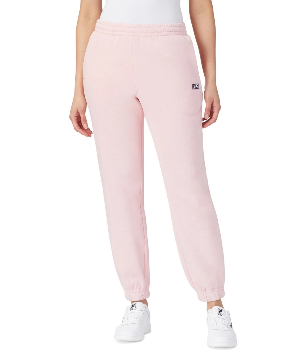 FILA Women's Lassie Full Length Joggers Light Pink Size XL MSRP $45