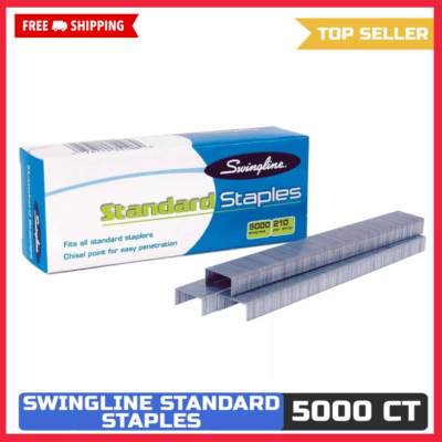 Swingline Standard 1/4'' Staples, 5000 Count for Desktop Staplers