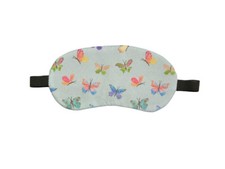 Blue Butterfly Theme Sleeping Mask w/ Elastic Back for Sleep or Travel