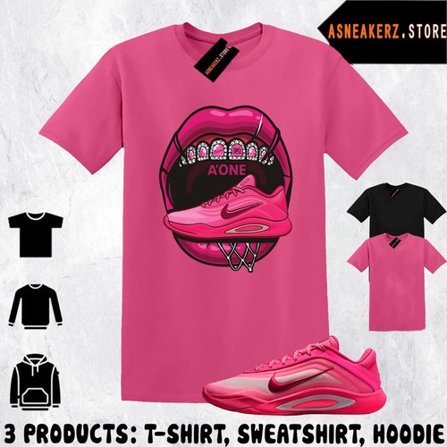 One Of A'Kind T-Shirt Maglietta Abbinata Match A'ja Wilson A'One Rosa A'ura Sneaker - Foto 2 di 5