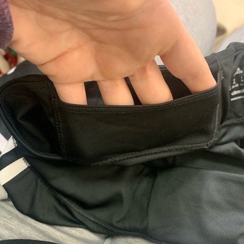 Adidas Leggings schwarz mit weißen Streifen Climalite Gr. Medium (p1) - Bild 7 von 10