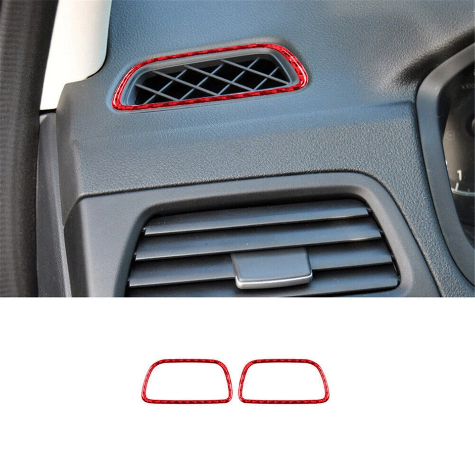 Kit de cubierta interior completo de fibra de carbono rojo 53 piezas para Honda CR-V 2015-2016 Foto 2 de 4