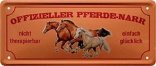 Blechschild Lustiger Pferde Spruch “OFFIZIELLER Pferde-NARR“ Deko Humor Geschenk
