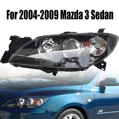 Headlamp Headlight For Mazda 3 Sedan 2004-2009 Smooth Surface Left Driver Side