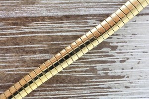 Authentic VINTAGE OMEGA STERLING SILVER 925 CHAIN LINK NECKLACE 17.25" GOLD PLATED LAYER