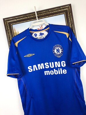 Chelsea Home football shirt 2005 Soccer Blue Umbro Jersey Mens