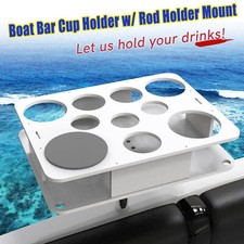 Bar Boat Caddy Boat Storage Organizer Cup Holder Rod Mount Portable Marine Table