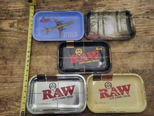 Set Of Five Small RAW Rolling Trays. Brand New-Never Used. FAST FREE SHIPPING 