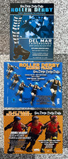 Roller Derby LOT (3) Event Promo Glossy Post Cards Banked Track San Diego 2009