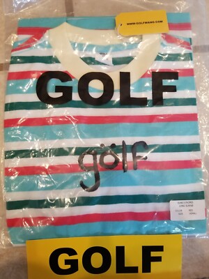 T-shirt Manches Longues Multicolore à Rayures Golf Wang - Taille XS - 100% Coton - Modèle 7Up