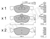 Metelli Bremsbelagsatz, Scheibenbremse 22-0082-0 Passend FüR Fiat Lancia
