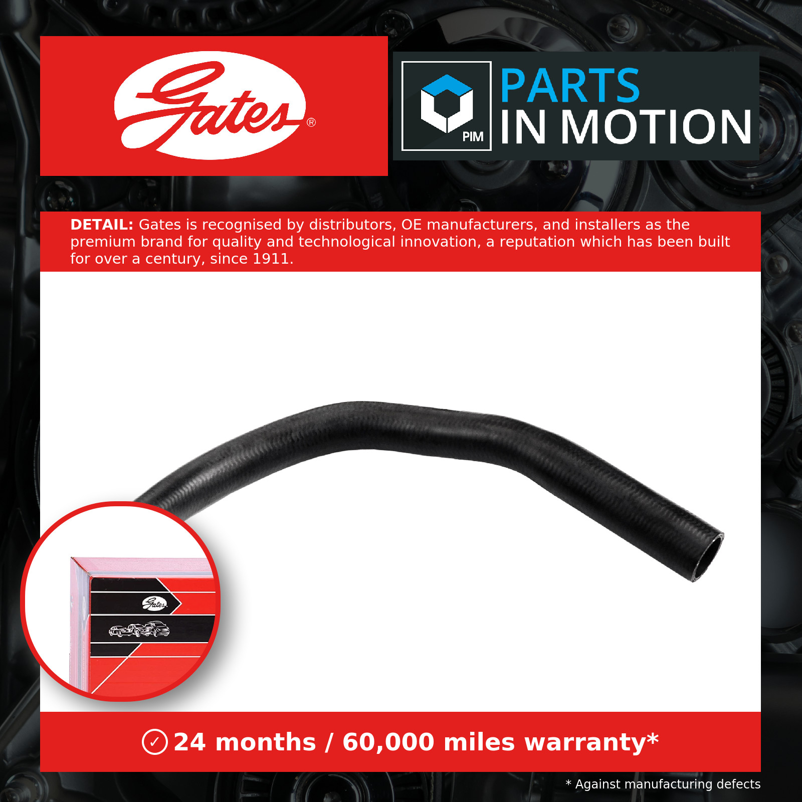 ✅Fits GATES GAT3822 Radiator Hose GAT3822 Cooling system rubber hose ⭐UK Seller⭐ - Image 2