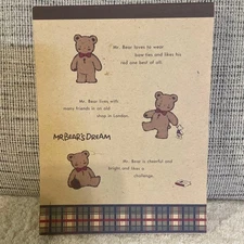 Mr Bears Dream Sanrio MRBEAR’S DREAM stationery memo