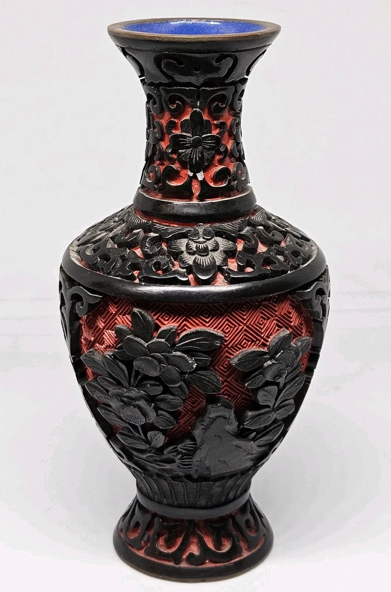 红色黄铜主中国古董花瓶| eBay