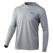  Men's Icon X Hoodie | Fishing Shirt with +50 UPF Sun Small Overcast Grey