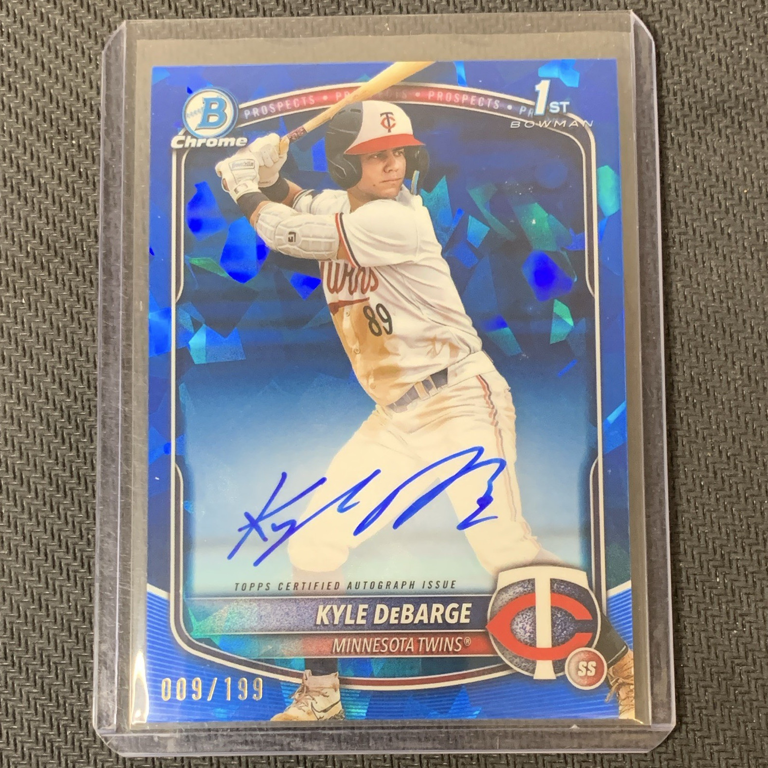 2025 1st Bowman Chrome Sapphire Kyle DeBarge Auto /199 #CPS-KD Minnesota Twins