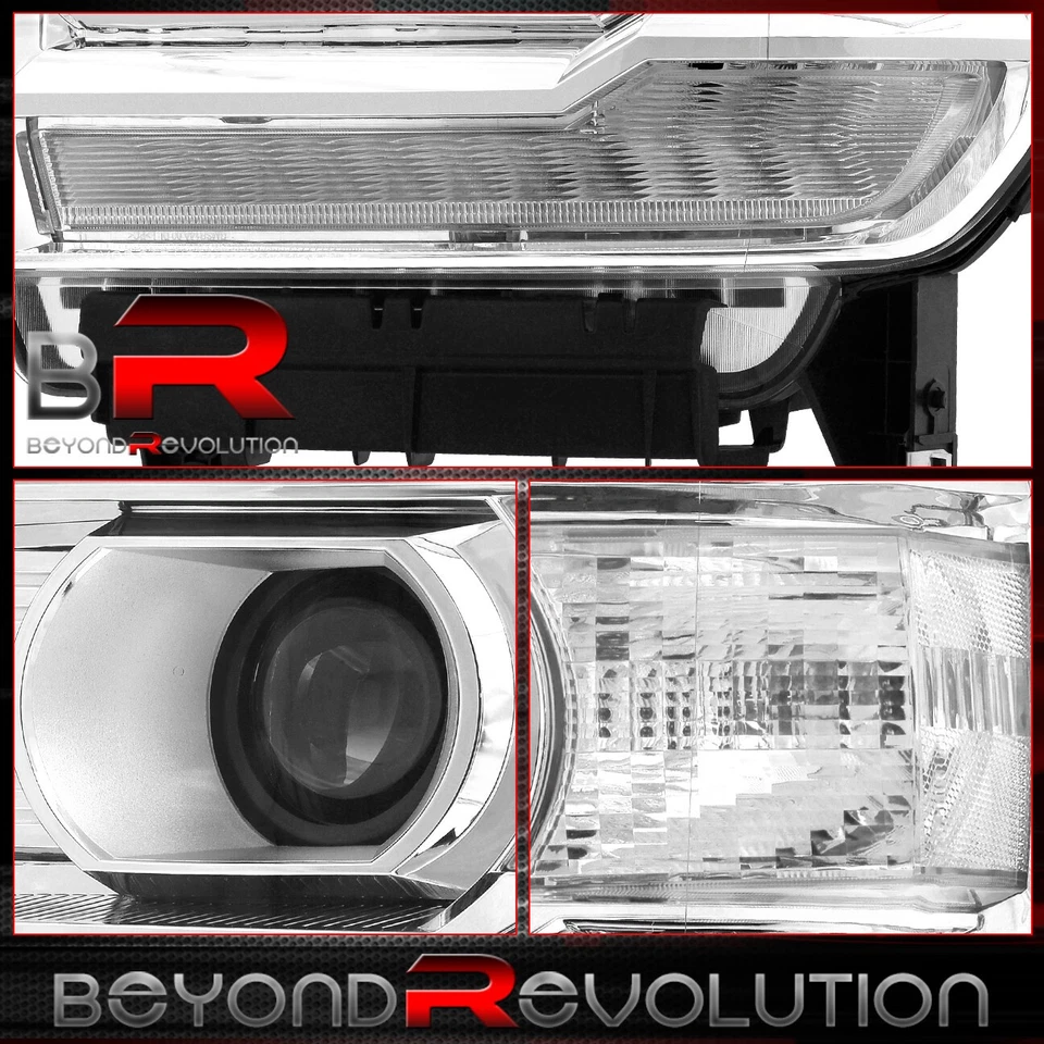 For 2014-2018 Sierra LED DRL Projector Headlight Assembly Signal Lamp Set Chrome — 第 3/4 张图片