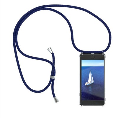 Für OnePlus 7 Pro Hülle mit Kette Band Seil Handy Soft Case zum Umhängen Blau
