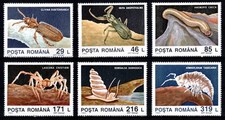 Romania 1993, Mi#4942-47, Sc#3875-80, insects, wildlife from Movile Cavern, MNH!