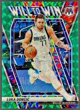 2020-21 Panini Mosaic - Will to Win Luka Dončić #12 Green Mosaic Prizm