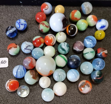 Lot of 40 Mix of Makers Glass Marbles  lot 260 