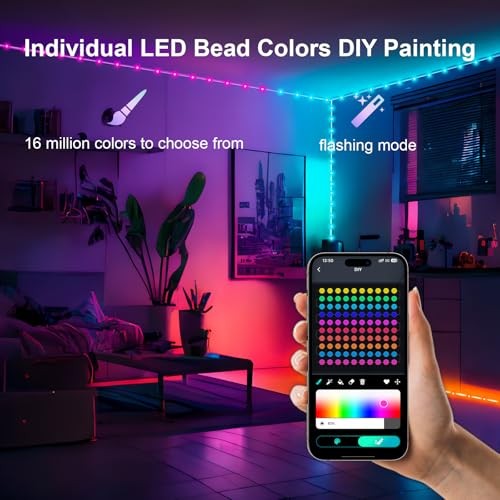 Smart Fairy String Lights, 33Ft Usb DIY Twinkle Lights w/Remote & App - Picture 6 of 7