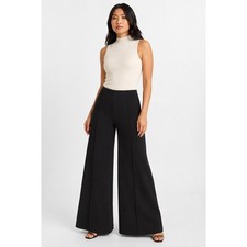 Quince Ultra-Stretch Ponte Super Wide Leg Pant Black XL