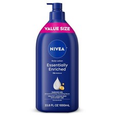 NIVEA Essentially Enriched Body Lotion for Very Dry 33.8 Fl Oz Pump Bottle,