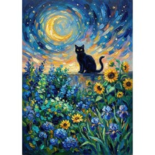 Diamond Painting Kits for Adults Black Cat Diamond Art Kits for Adults Begin...