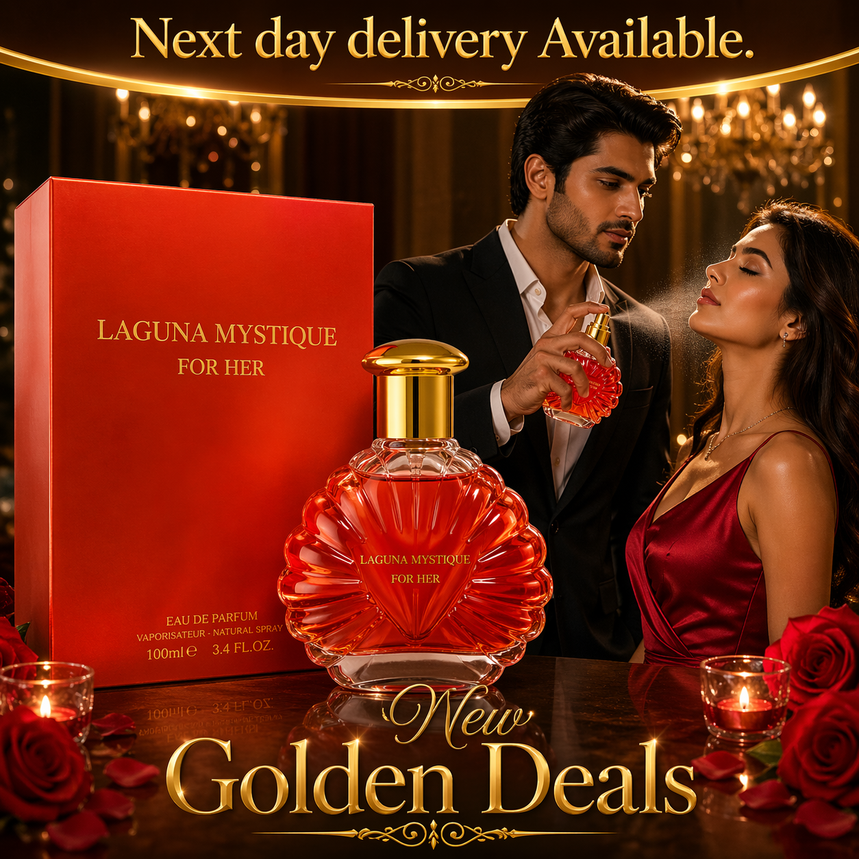 Laghmani OUD Red Women's Perfume Eau de Parfum Spray Women's Fragrance EDP 100ml