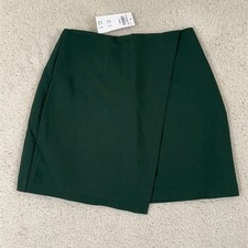 Abercrombie Fitch Dark Green Wrap Front Mini Skort XXS New With Tags