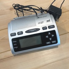 Midland WR-300 Weather Alert Radio NOAA S.A.M.E. AM/FM Alarm Clock Silver Black
