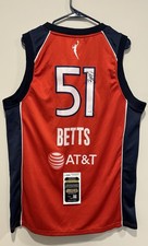 Lauren Betts Signed Washington Mystics Jersey Autographed JSA COA