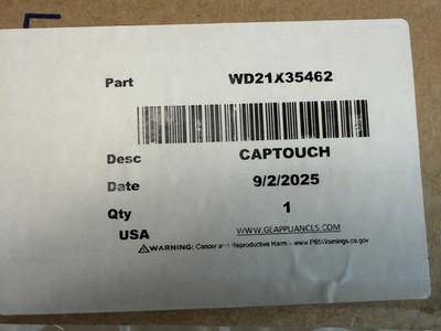 GE Dishwasher Configured UI Control With Cover WD21X35462 Genuine OEM