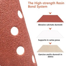 Dischi Abrasivi 125mm 70 Pezzi - Carta Vetrata 8 Fori Per Levigatrice Orbitale, Grana Mista 120-1000 - Foto 4