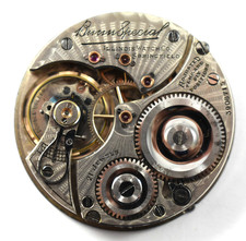 Lote de movimiento reloj bolsillo vintage Illinois Bunn Special 16s 21J esfera DS